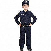 Jr. Police Officer Suit w/Cap & Belt, size 2/3