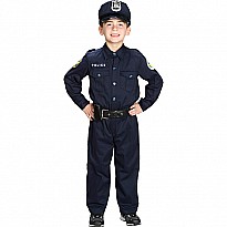 Jr. Police Officer Suit w/Cap & Belt, size 4/6
