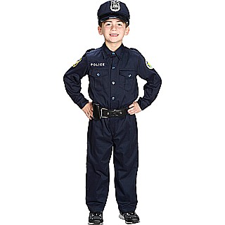 Jr. Police Officer Suit w/Cap & Belt, size 4/6 