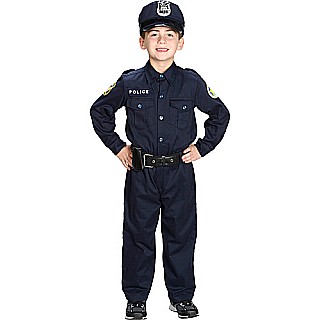 Jr. Police Officer Suit w/Cap & Belt, size 6/8 