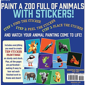 Paint by Sticker Kids: Zoo Animals