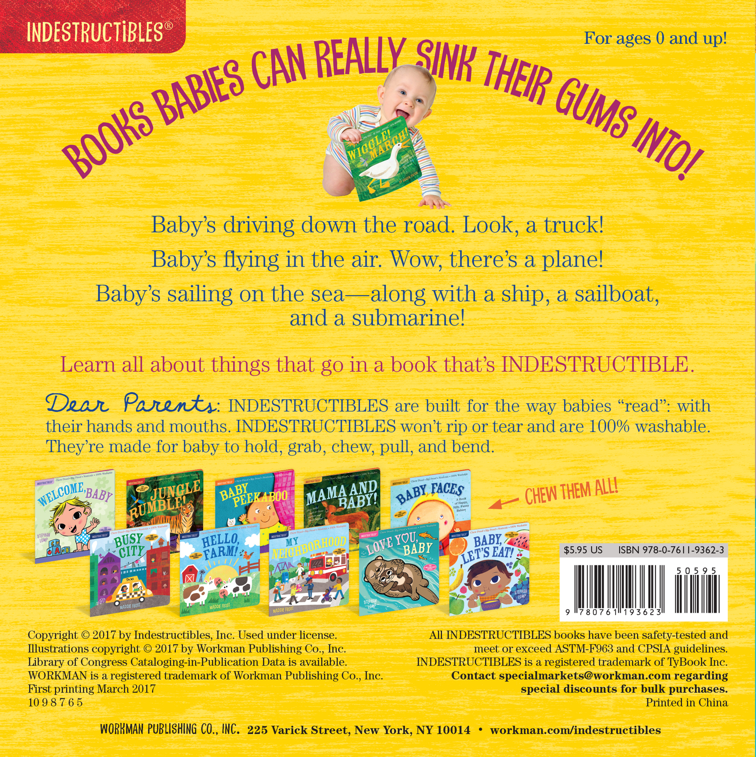 Indestructibles: Things That Go!: Chew Proof · Rip Proof · Nontoxic · 100% Washable (Book for Babies, Newborn Books, Vehicle Bo