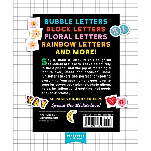 So. Many. Letter Stickers.: 3,820 Alphabet Stickers for Word Nerds