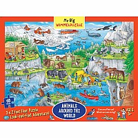 48 Piece Floor Puzzle, Wimmelpuzzle Animals 