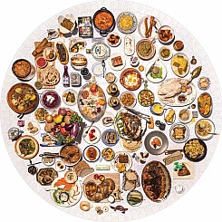 The 100 Most Jewish Foods: 500-Piece Circular Puzzle