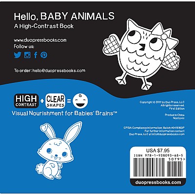 Hello, Baby Animals: A High-Contrast Book