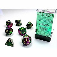 Gemini® Polyhedral Green-Purple/gold 7-Die Set
