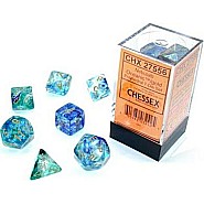 Nebula® Polyhedral Oceanic™/gold Luminary™ 7-Die Set