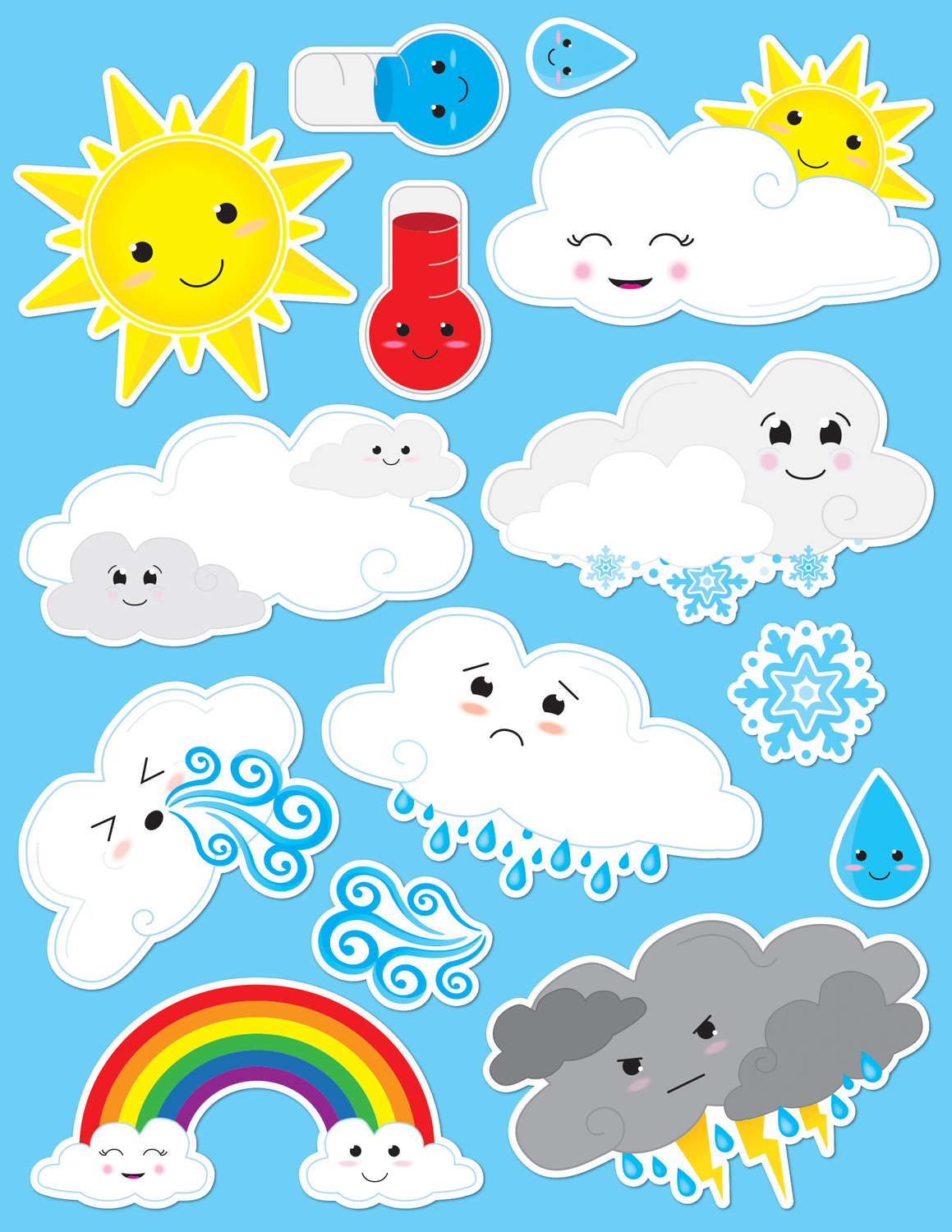 Magnetic Die-Cut Weather Set from Ashley Productions - School Crossing