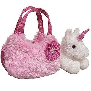 Fancy Pals - Plush Pink Pet Carrier 7in