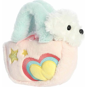 Fancy Pals - 7.5" Pastel Heart w/ Bichon Puppy