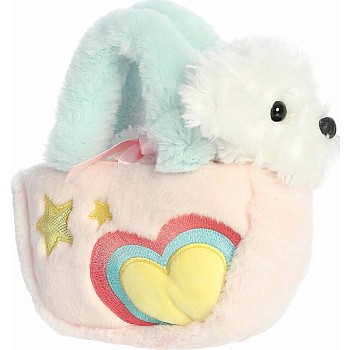 Pastel Heart Puppy Purse