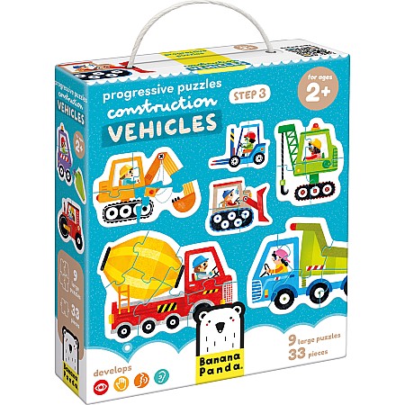 Progressive Puzzles Construction Vehicles