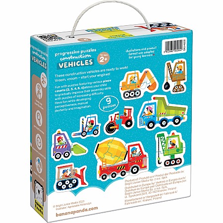 Progressive Puzzles Construction Vehicles