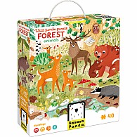 40 pc Wild Jumbo Puzzle Forest Animals