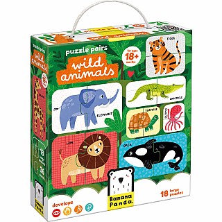 Puzzle Pairs Wild Animals