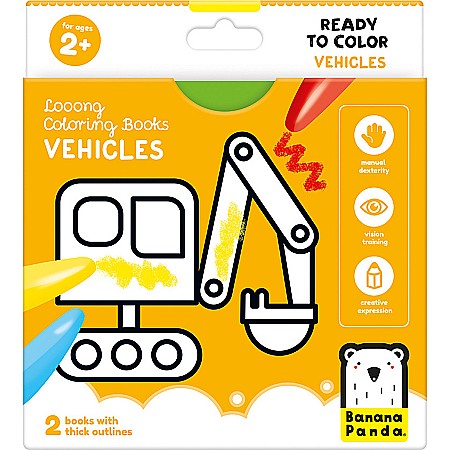 Looong Coloring Books - Ready to Color Vehicles