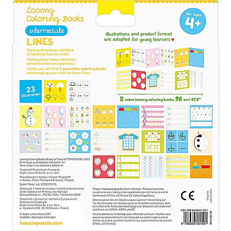 Looong Coloring Books Ready to Trace - Intermediate Lines