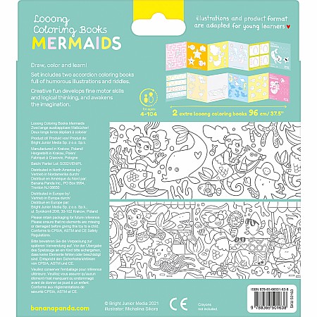 Looong Coloring Books - I Love Coloring Mermaids