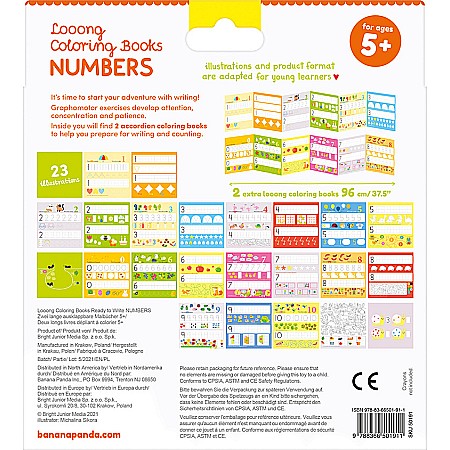 Looong Coloring Books - Ready to Write Numbers