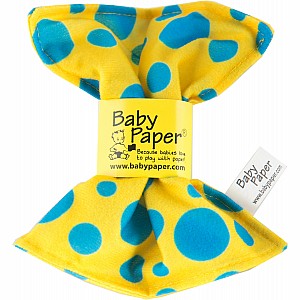 Baby Paper Yellow W/Blue Dots