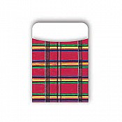 Red Plaid Library Pockets