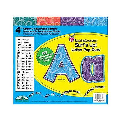 New! Surf's Up! 4" Letter Pop-outs