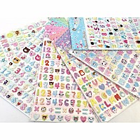 Animal Puffy Alphabet & Numbers Stickers