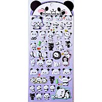 Panda Puffy Stickers Assorted Colors