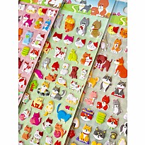 Cats and Dogs Puffy Stickers (assorted)