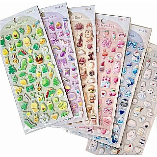 Kawaii Puffy Stickers (assorted)