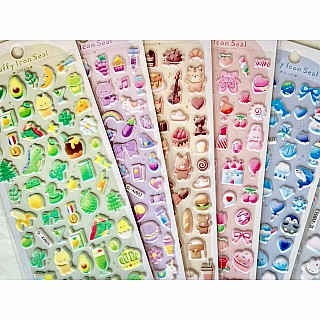 Kawaii Puffy Stickers (assorted)