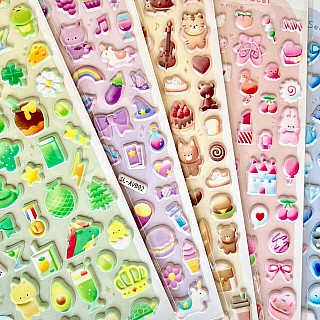 Kawaii Puffy Stickers (assorted)