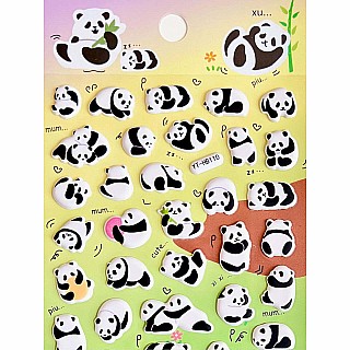 Panda Puffy Stickers