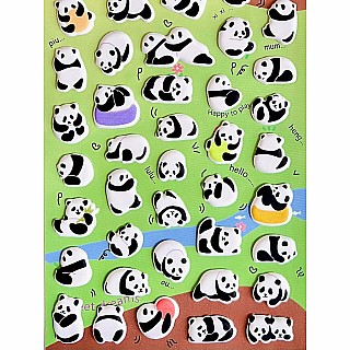 Panda Puffy Stickers