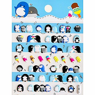 Penguin Puffy Stickers