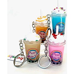 Boba Milk Tea Charm With Keyring