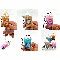 Boba Milk Tea Charm With Keyring