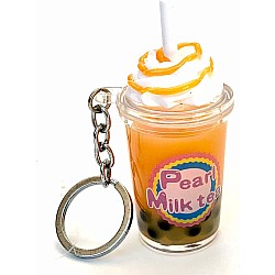 Boba Milk Tea Charm With Keyring