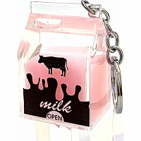 Pink Milk Key Charm 