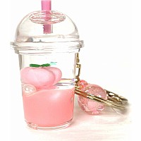 Pink Pearl Peach Boba Floaty Key Charm (assorted)