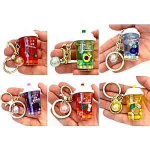 Fruit Boba Floaty Key Charm 