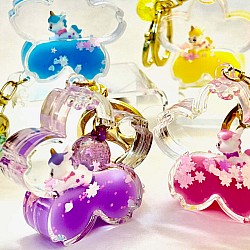 Unicorn Flower Floaty Key Charm 