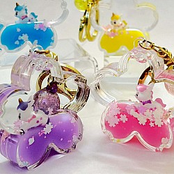 Unicorn Flower Floaty Key Charm 