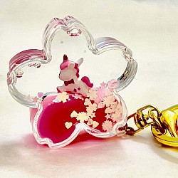Unicorn Flower Floaty Key Charm 