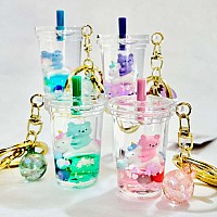 Unicorn & Bear Boba Floaty Key Charm (assorted)