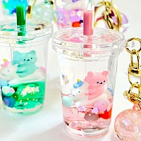 Unicorn & Bear Boba Floaty Key Charm (assorted)