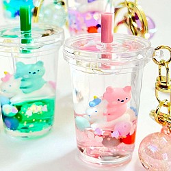 Unicorn & Bear Boba Floaty Key Charm (assorted)