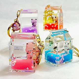 Kitty Milk Carton Floaty Key Charm (assorted)