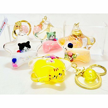 Kitty Star Floaty Key Charm 